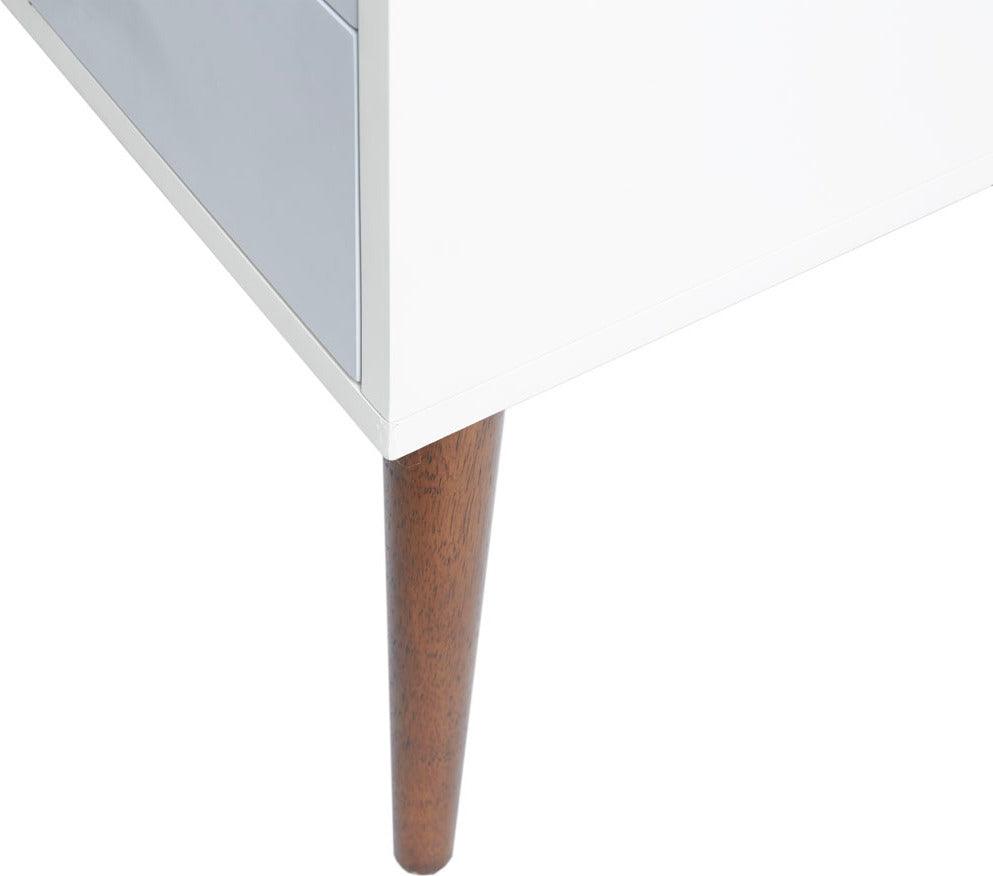 Olliix.com Nightstands & Side Tables - Jeremy Storage Nightstand White & Gray