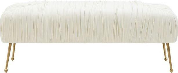Tov Furniture Benches - Jessica Cream Velvet Bench