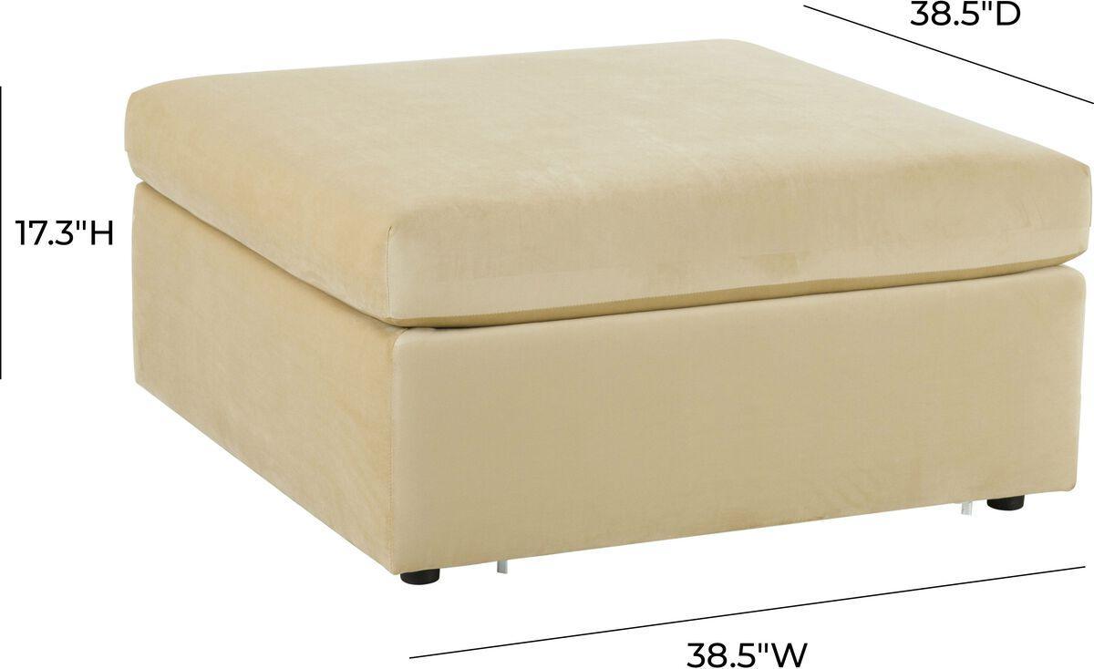 Tov Furniture Ottomans & Stools - Jessie Champagne Velvet Modular Ottoman