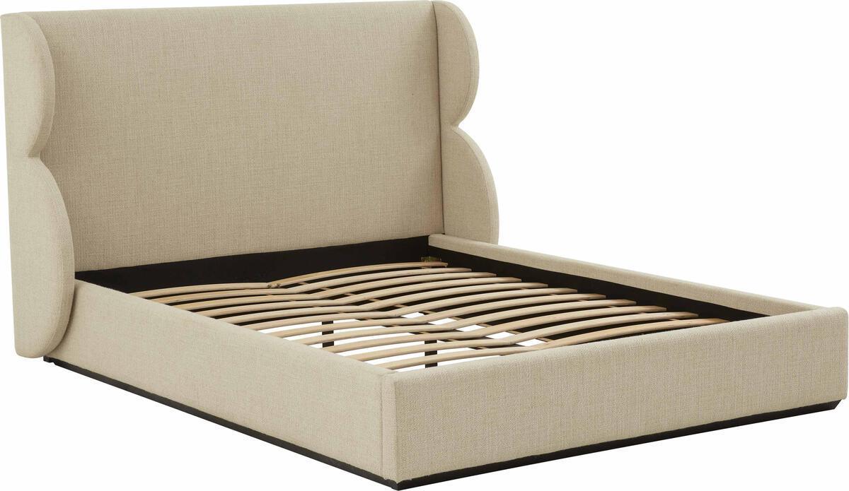 Tov Furniture Beds - Jibriyah Beige Tweed Bed in King