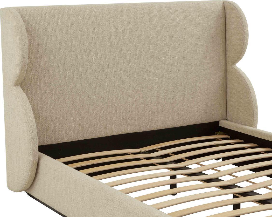 Tov Furniture Beds - Jibriyah Beige Tweed Bed in King
