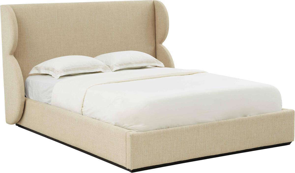 Tov Furniture Beds - Jibriyah Beige Tweed Bed in Queen