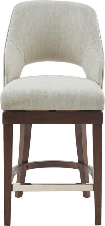 Olliix.com Barstools - Jillian Counter Stool With Swivel Seat Cream