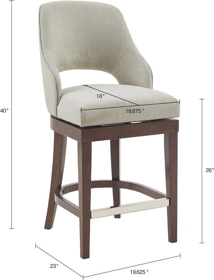 Olliix.com Barstools - Jillian Counter Stool With Swivel Seat Cream