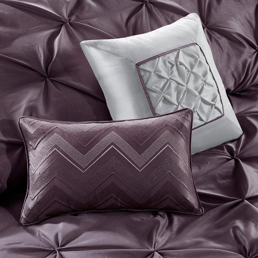 Olliix.com Comforters & Blankets - Joella 24 Piece 20 " D Room in a Bag Plum Cal King