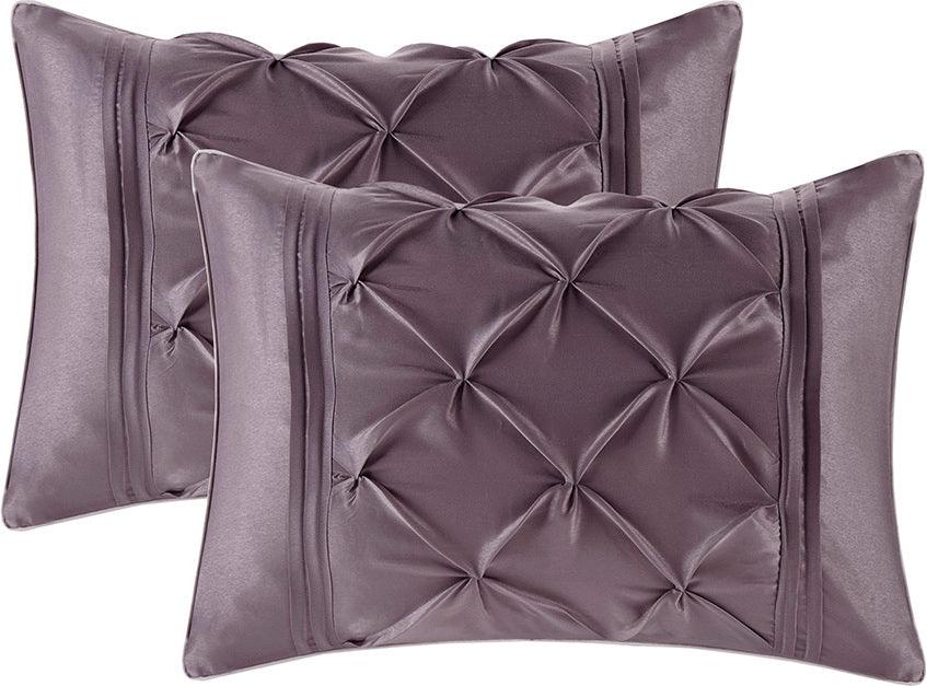 Olliix.com Comforters & Blankets - Joella 24 Piece 20 " D Room in a Bag Plum Cal King