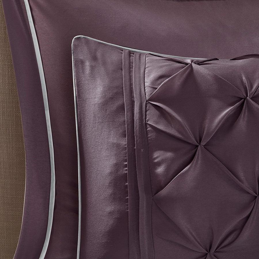 Olliix.com Comforters & Blankets - Joella 24 Piece Room in a Bag Plum Queen
