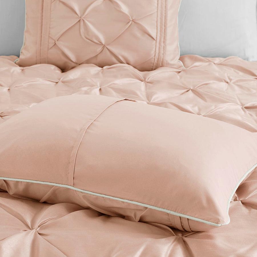 Olliix.com Comforters & Blankets - Joella Casual 24 Piece Room in a Bag Blush Cal King