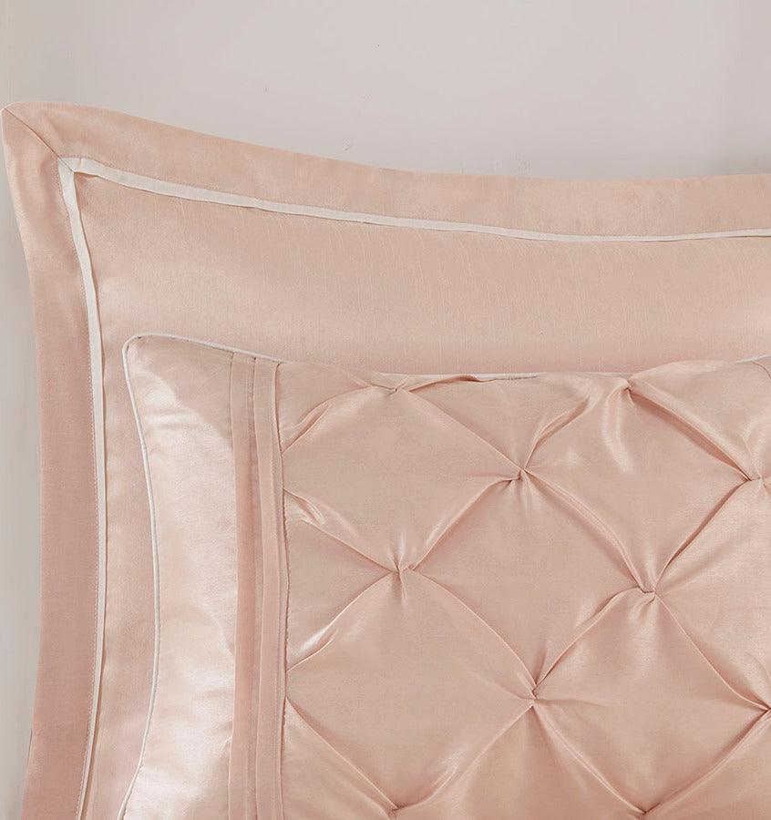 Olliix.com Comforters & Blankets - Joella Casual 24 Piece Room in a Bag Blush Cal King