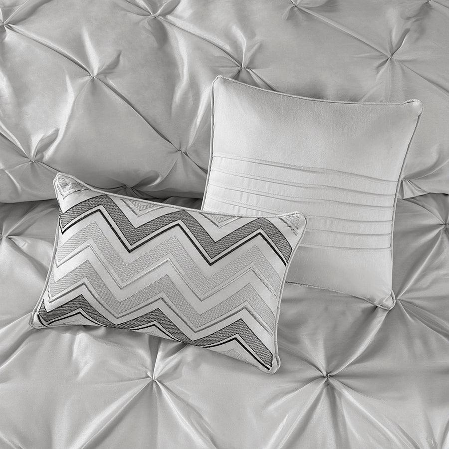 Olliix.com Comforters & Blankets - Joella Modern 24 Piece Room in a Bag Gray Cal King