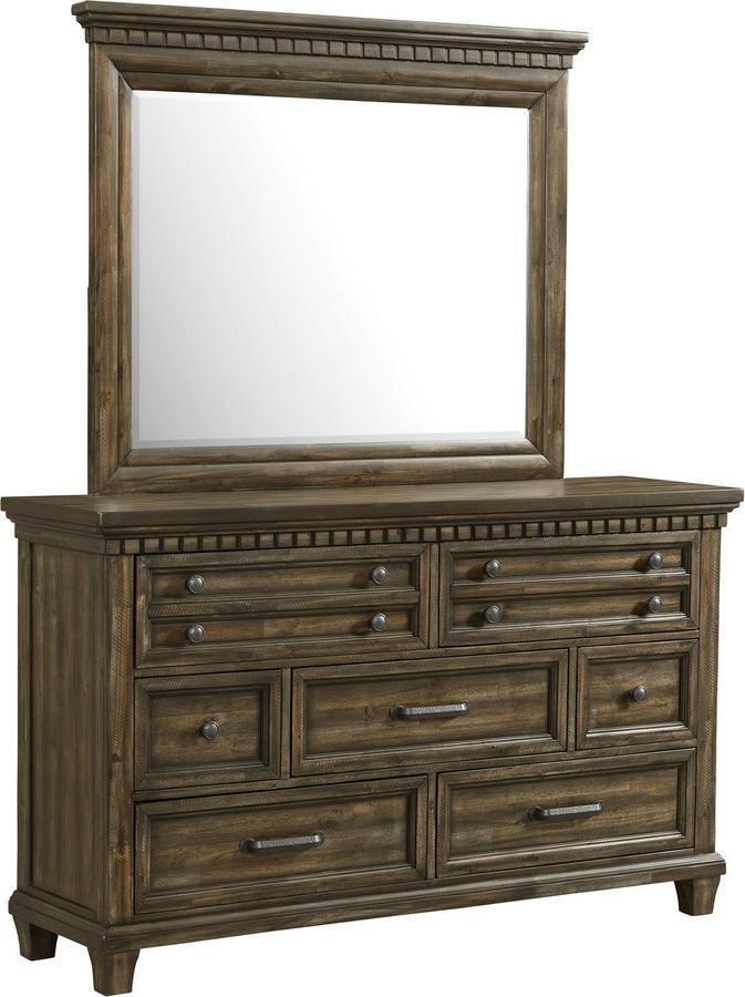 Elements Bedroom Sets - Johnny King Storage 5PC Bedroom Set Smokey Walnut