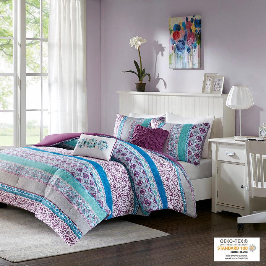 Olliix.com Comforters & Blankets - Joni Comforter Set Purple Full/Queen