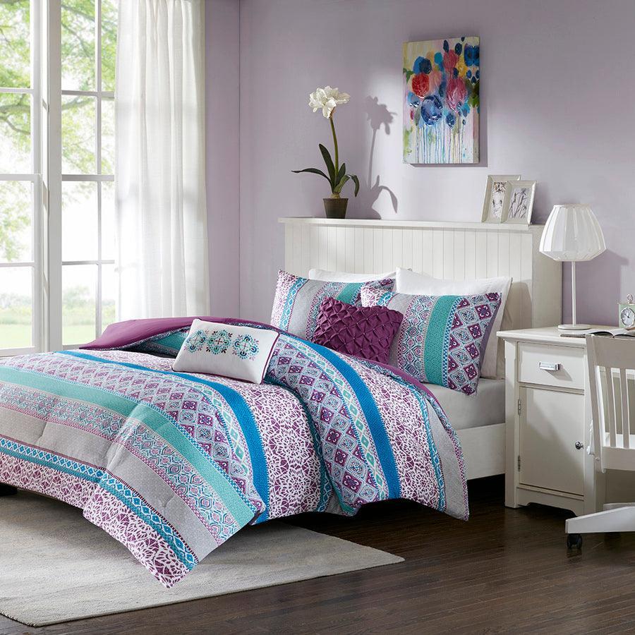 Olliix.com Comforters & Blankets - Joni Comforter Set Purple Full/Queen
