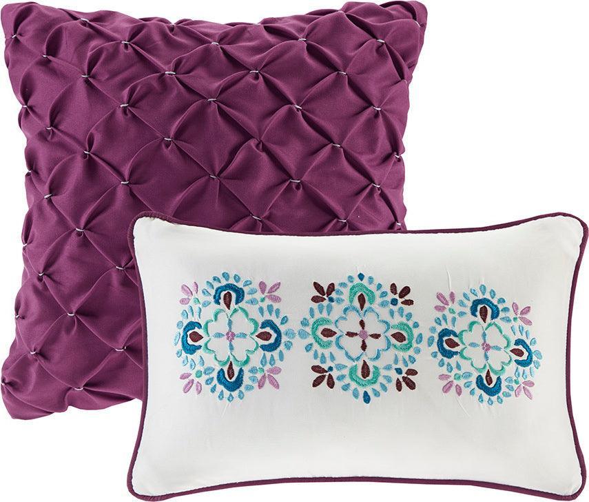 Olliix.com Comforters & Blankets - Joni Twin/Twin XL Boho Reversible Coverlet Set Purple