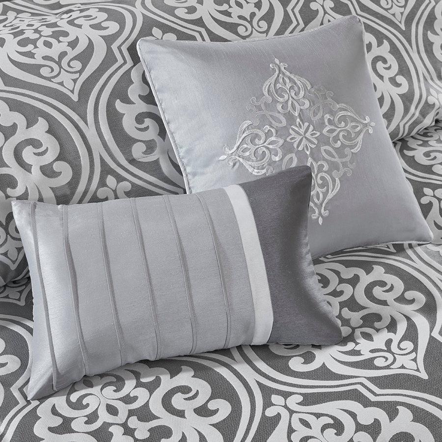 Olliix.com Comforters & Blankets - Jordan Casual 24 Piece Room in a Bag Gray Cal King