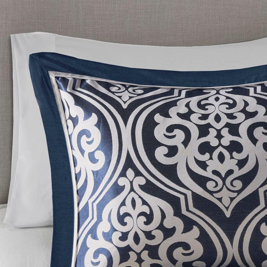 Olliix.com Comforters & Blankets - Jordan Modern 24 Piece Room in a Bag Navy King