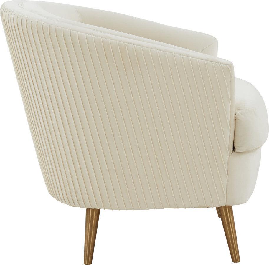 Tov Furniture Accent Chairs - Jules Cream Velvet Accent Chair