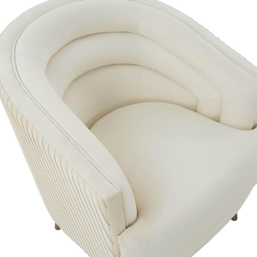 Tov Furniture Accent Chairs - Jules Cream Velvet Accent Chair