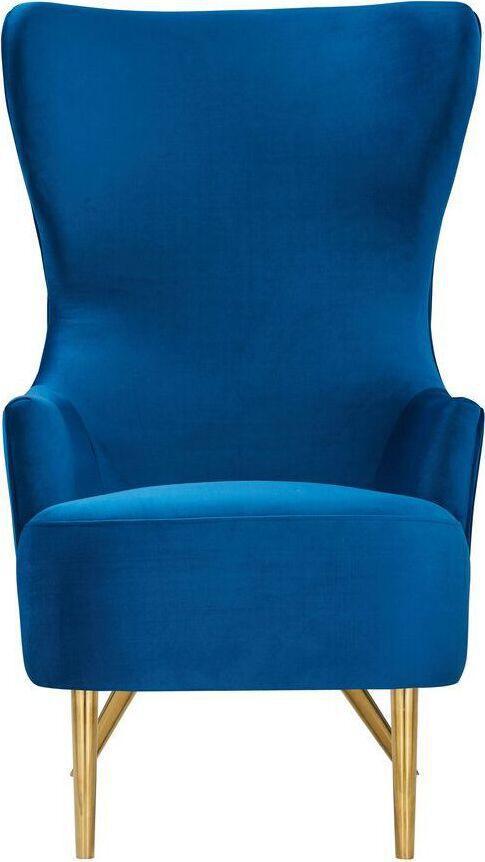 Tov Furniture Accent Chairs - Julia Wingback Chair Navy