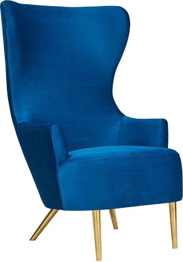 Tov Furniture Accent Chairs - Julia Wingback Chair Navy