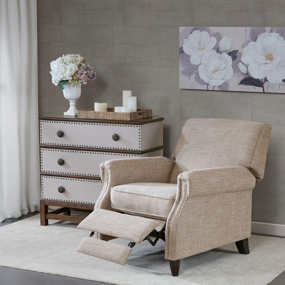Olliix.com Recliners - Julian Push Back Recliner Sand