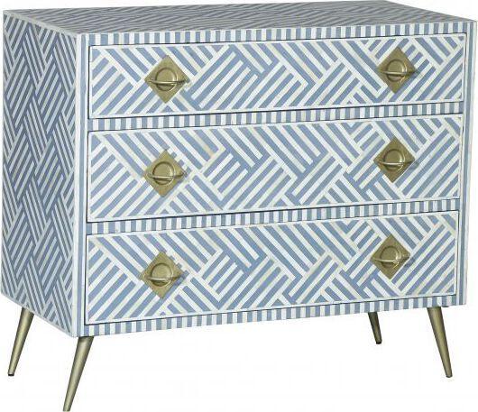 Tov Furniture Dressers - Kadiri Blue and White Bone Inlay Dresser