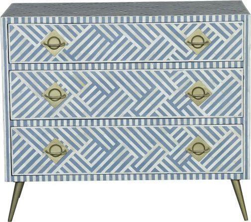 Tov Furniture Dressers - Kadiri Blue and White Bone Inlay Dresser