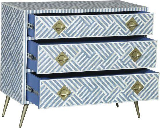 Tov Furniture Dressers - Kadiri Blue and White Bone Inlay Dresser