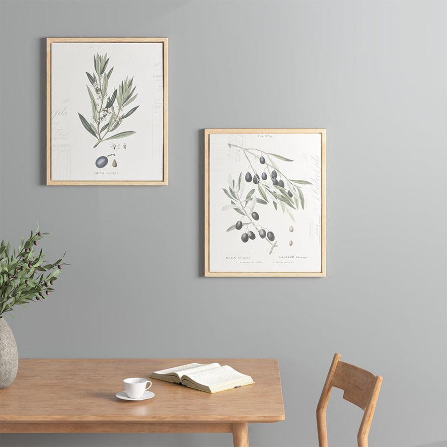 Olliix.com Wall Art - Kalamata Branches Neutral Framed Canvas Printed Graphic 17.8x21.8" 2 Piece Set Neutral