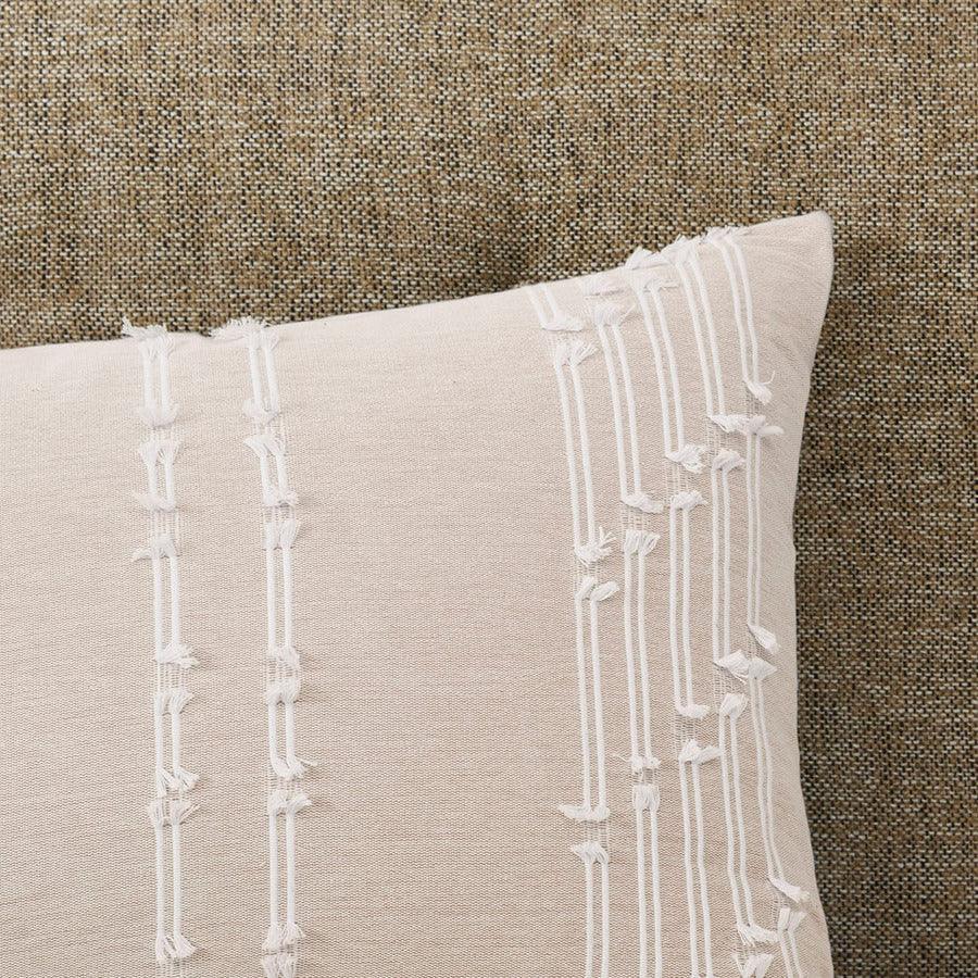 Olliix.com Duvet & Duvet Sets - Kara King/California King Cotton Jacquard Duvet Cover Set Blush