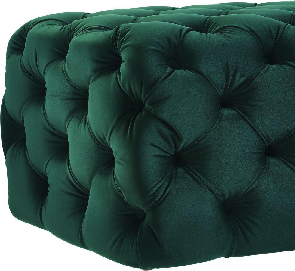 Tov Furniture Ottomans & Stools - Kaylee Green Velvet Ottoman
