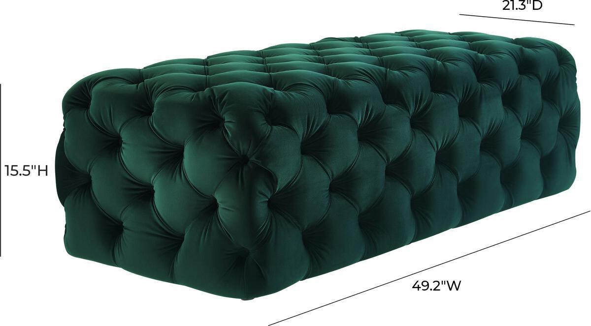Tov Furniture Ottomans & Stools - Kaylee Green Velvet Ottoman
