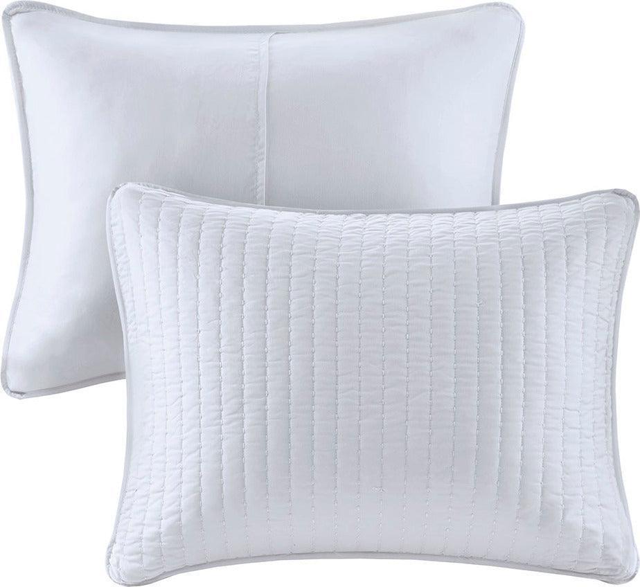Olliix.com Comforters & Blankets - Keaton Full/Queen Reversible Coverlet Set White