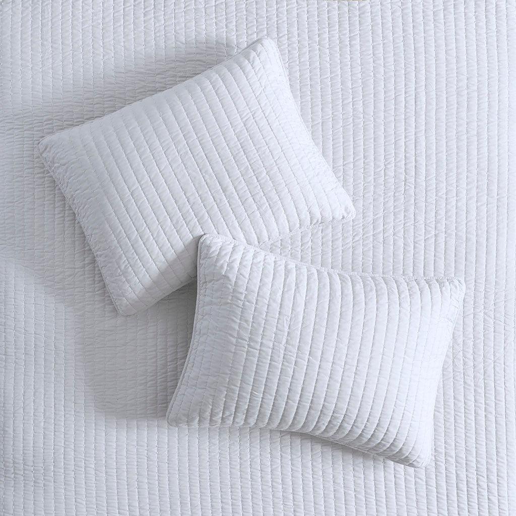 Olliix.com Comforters & Blankets - Keaton Full/Queen Reversible Coverlet Set White