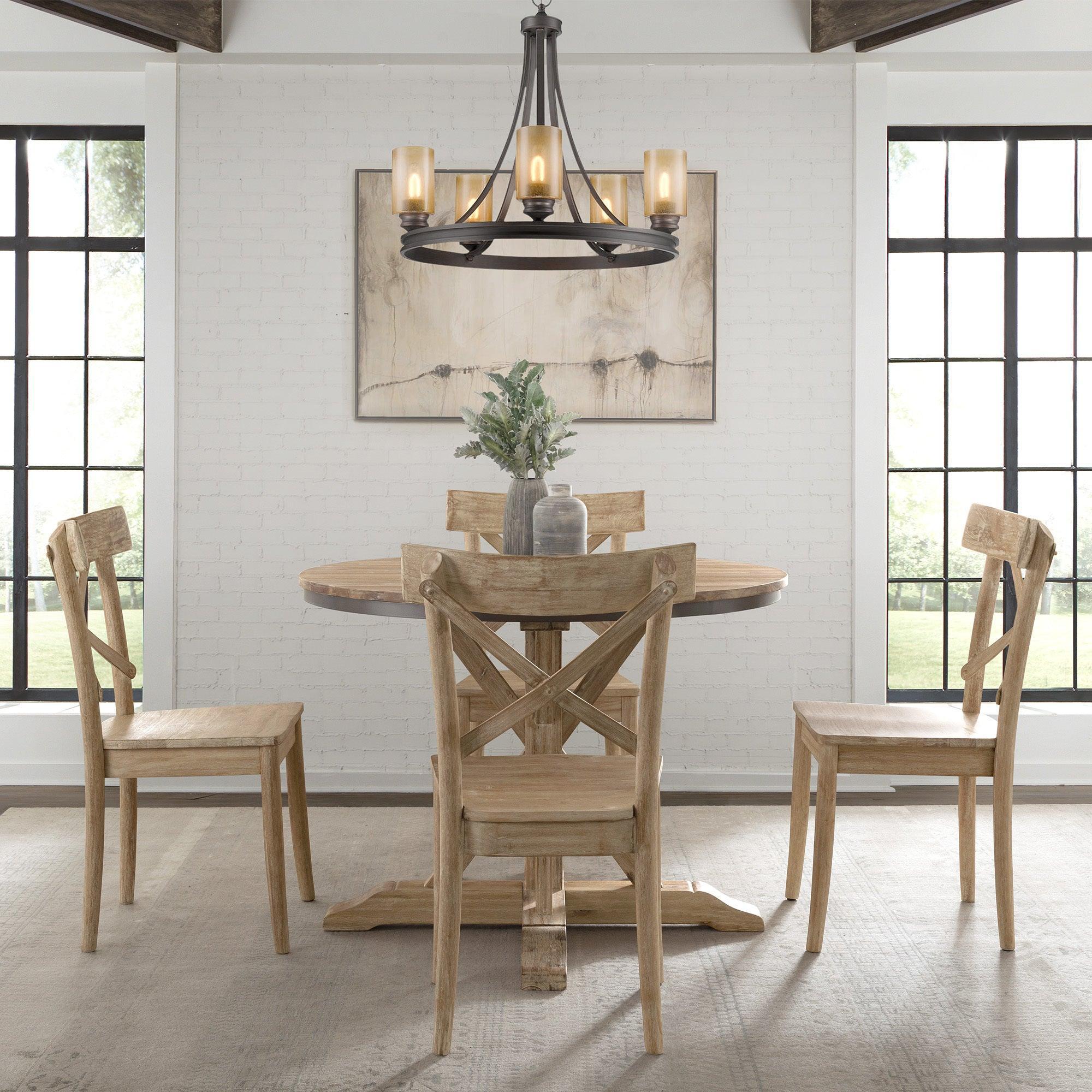 Elements Dining Sets - Keaton Round Standard Height 5PC Dining Set-Table and Four Chairs