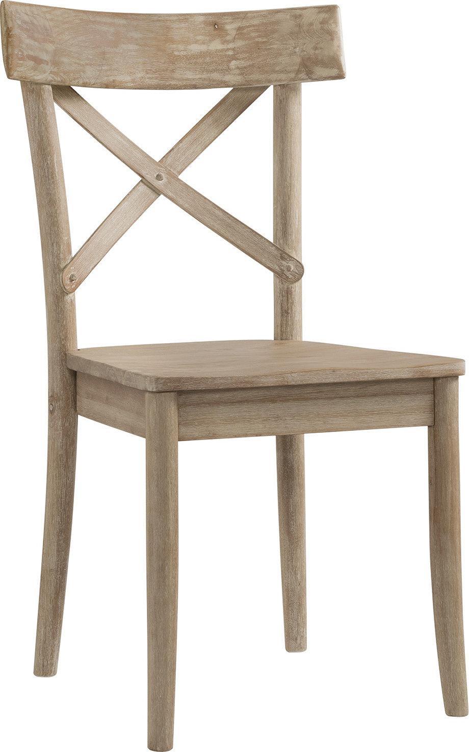 Elements Dining Chairs - Keaton X-Back Wooden Side Chair Set (Set of 2)
