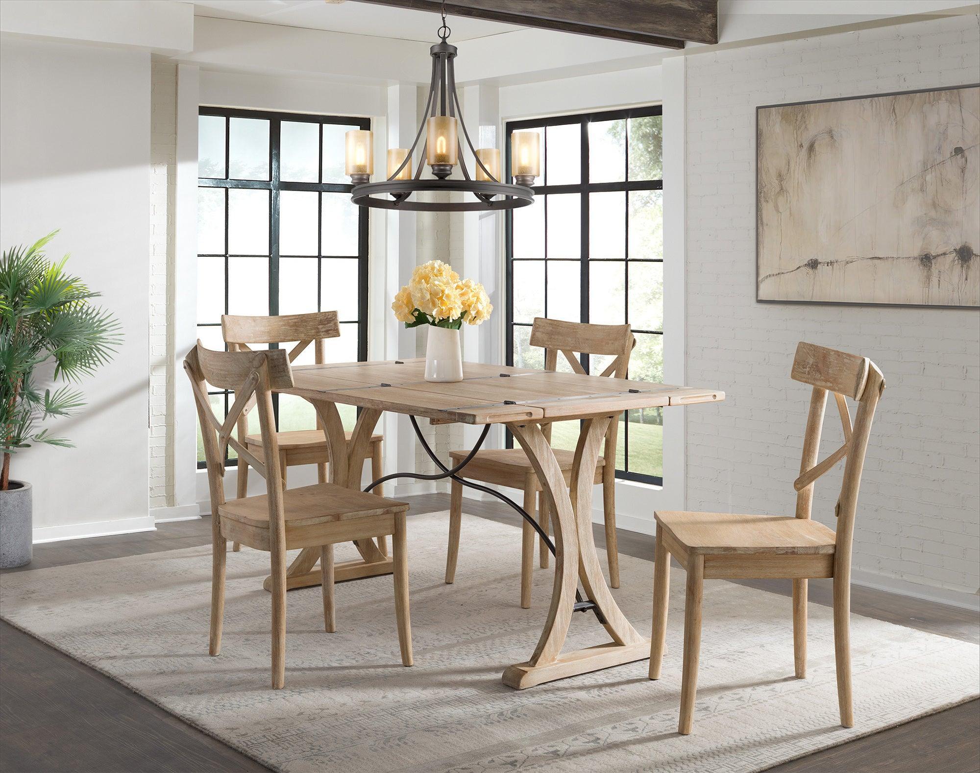 Elements Dining Chairs - Keaton X-Back Wooden Side Chair Set (Set of 2)
