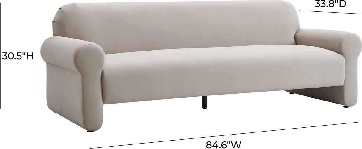 Tov Furniture Sofas & Couches - Keelee Taupe 84" Velvet Sofa