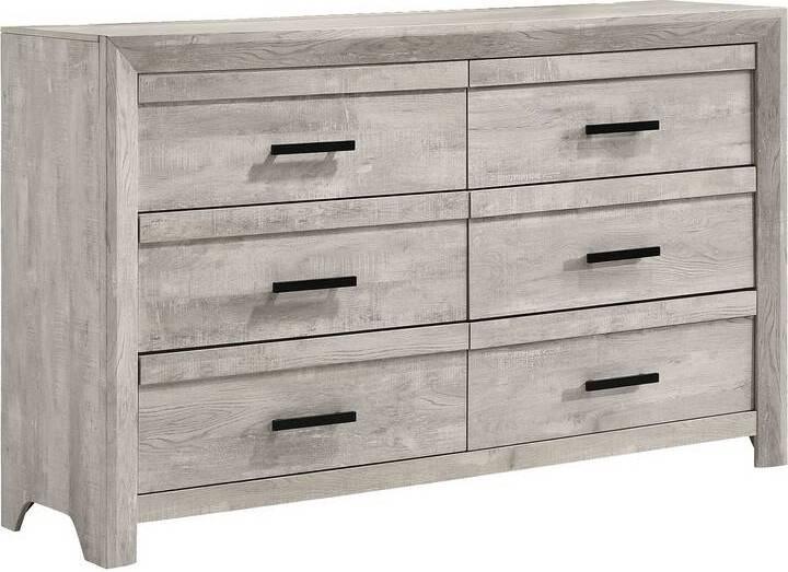 Elements Dressers - Keely 6-Drawer Dresser In White