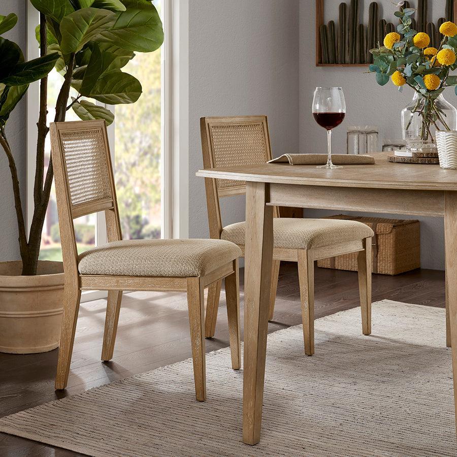 Olliix.com Dining Chairs - Kelly Dining Side Chair Light Brown (Set of 2)