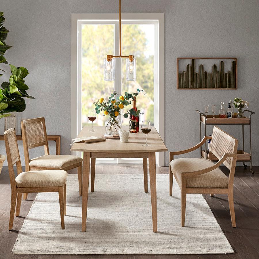 Olliix.com Dining Chairs - Kelly Dining Side Chair Light Brown (Set of 2)