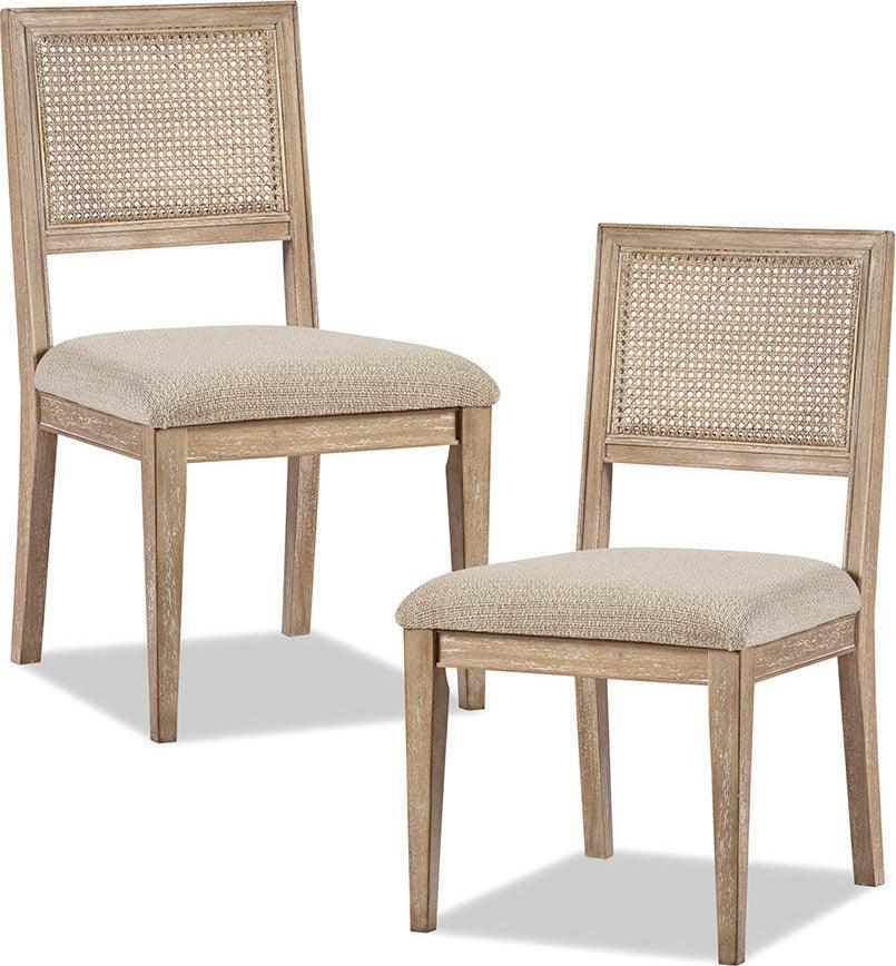 Olliix.com Dining Chairs - Kelly Dining Side Chair Light Brown (Set of 2)