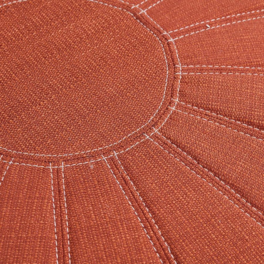 Olliix.com Ottomans & Stools - Kelsey Casual Round Pouf Ottoman 29.5W x 29.5D x 18H" Orange