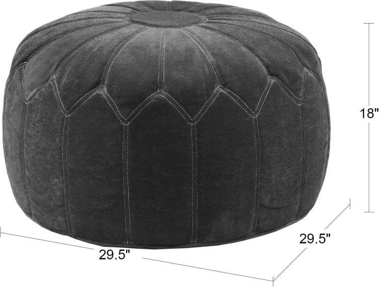 Olliix.com Ottomans & Stools - Kelsey Round Pouf Ottoman Seafoam