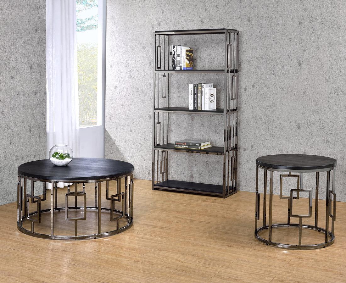Elements Shelves - Kendall Bookshelf Chrome & Black