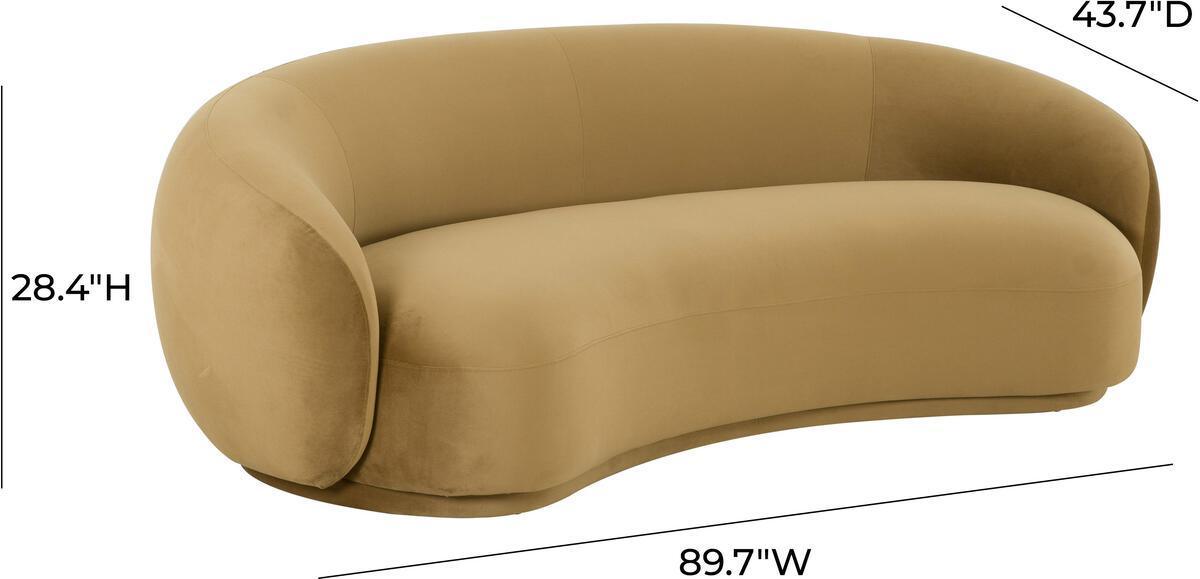 Tov Furniture Sofas & Couches - Kendall Cognac Velvet Sofa Cognac