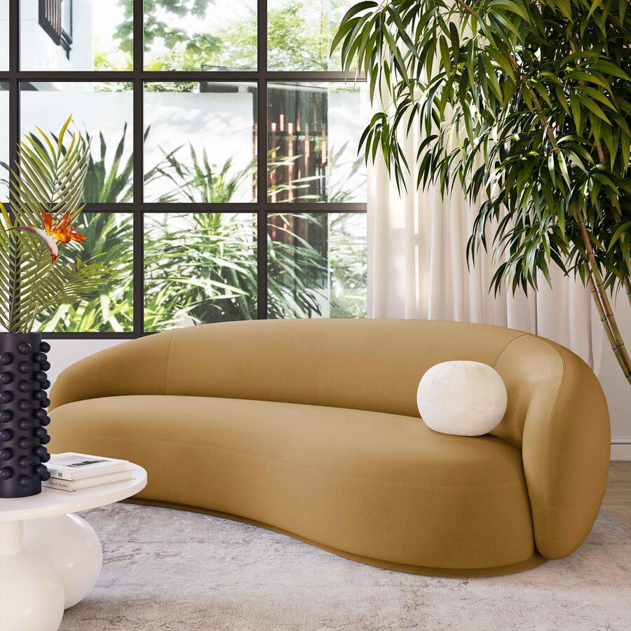 Tov Furniture Sofas & Couches - Kendall Cognac Velvet Sofa Cognac