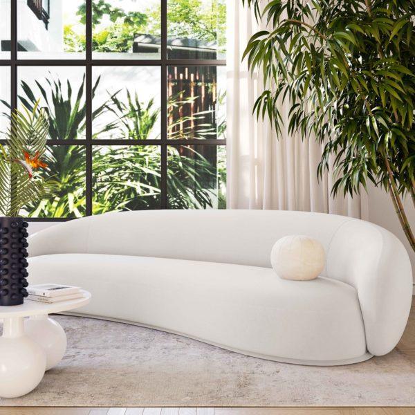 Tov Furniture Sofas & Couches - Kendall Cream Velvet 120" Sofa