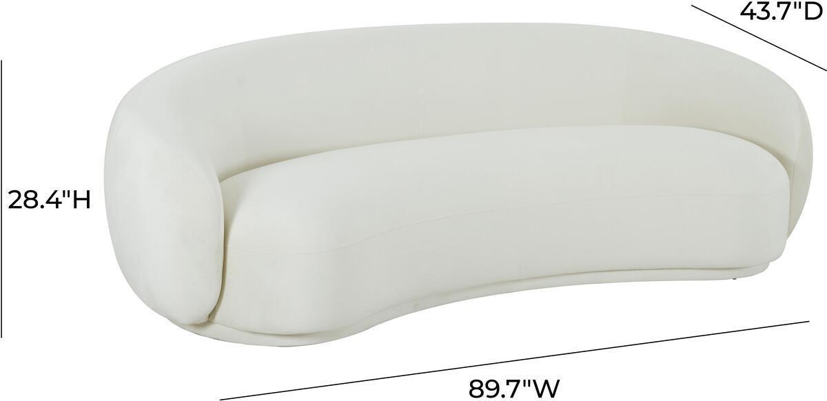 Tov Furniture Sofas & Couches - Kendall Cream Velvet Sofa
