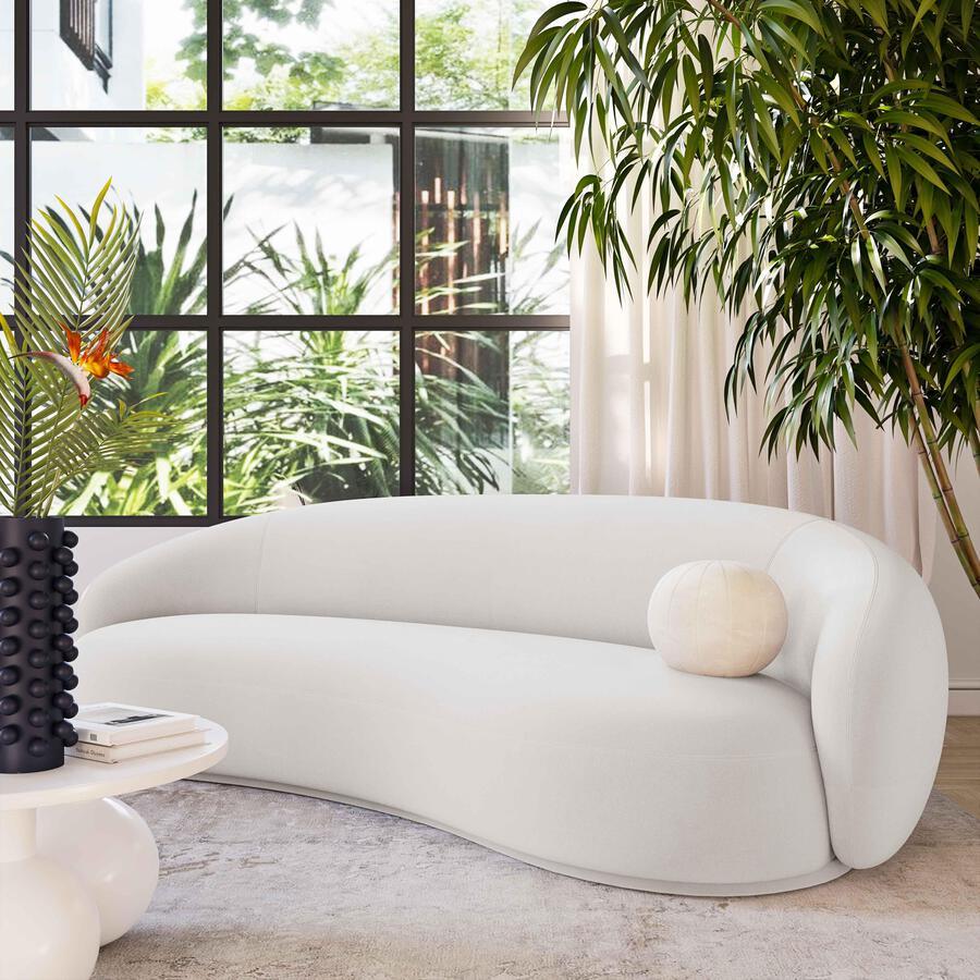 Tov Furniture Sofas & Couches - Kendall Cream Velvet Sofa